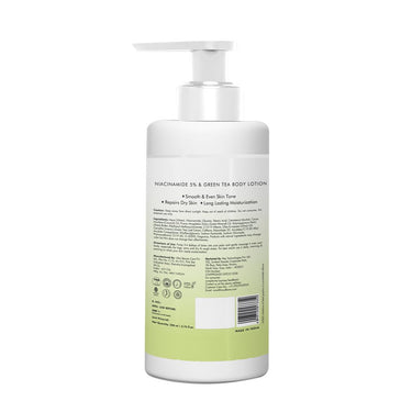 mCaffeine Deep Moisturizing Green Tea & 5% Niacinamide Serum Body Lotion | All Season Moisturizer for Body with Niacinamide Serum | Non-Sticky Body Lotion for Women & Men